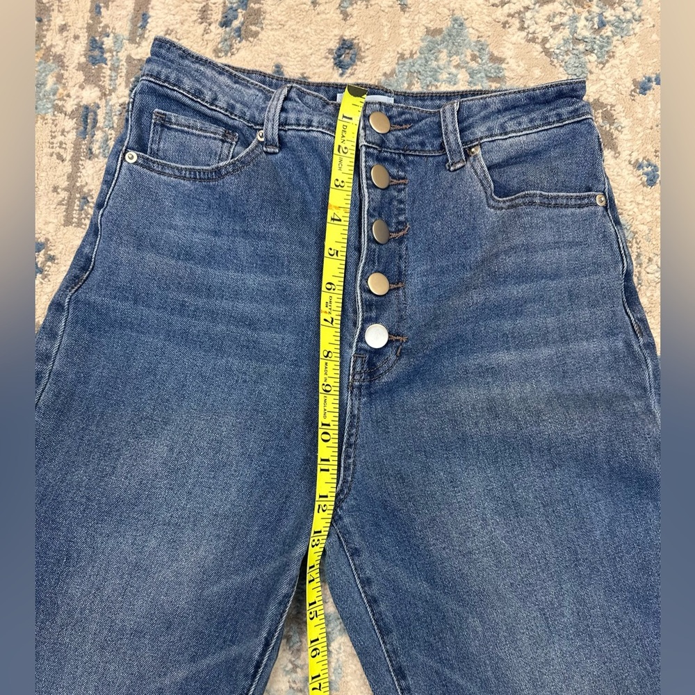 ABOUND Button Fly Mom Jeans High Waist Denim Ankle Jeans